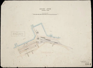 [New Zealand Railways] :Auckland Station general plan [ms map]. Engineer's Office Auckland November 1886 [Map no.] 144