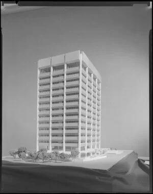 Scale model of Rutherford House, Lambton Quay, Wellington