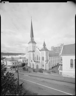 View of St John's Presbyterian Church from Dixon Street, Wellington