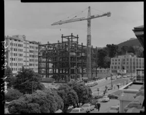 Reserve Bank of New Zealand building construction site, The Terrace, Wellington
