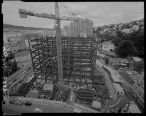 Reserve Bank of New Zealand building construction site, The Terrace, Wellington