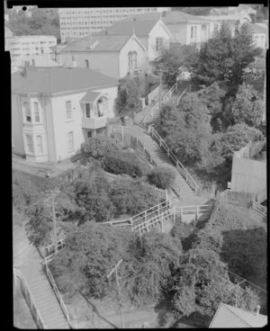 Dixon Street zigzag steps up to The Terrace, Wellington