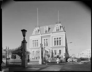 Exterior view of the Wellington Harbour Board head office, Jervois Quay, Wellington