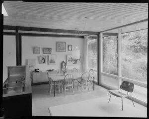 Dining room of Alington house, 60 Homewood Crescent, Karori, Wellington