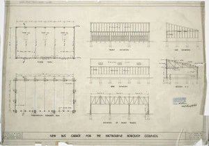 Mitchell & Mitchell :New bus garage for the Eastbourne Borough Council. Drawing no. 1. August 1941.