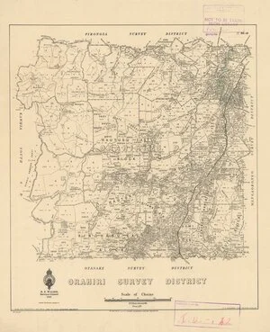 Orahiri Survey District [electronic resource] / E.T. Healy, delt., July 1934.