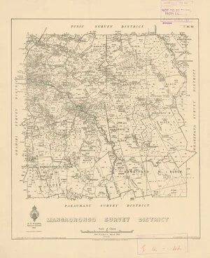 Mangaorongo Survey District [electronic resource] / delt. R.R. Harris, March 1934.