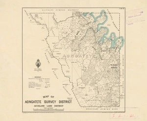 Map of Aongatete Survey District, Auckland Land District [electronic resource].
