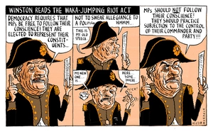 Winston reads the waka-jumping riot act