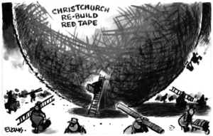 Evans, Malcolm Paul, 1945- :Christchurch re-build red tape. 24 May 2011