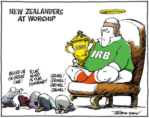 Tremain, Garrick 1941- :New Zealanders at worship. 29 May 2011