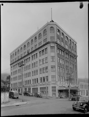 Exterior of Kelvin Chambers, corner of The Terrace and Bolton Street, Wellington