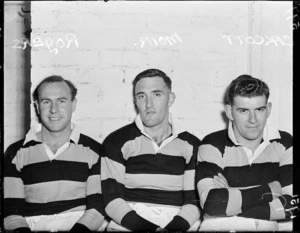 Rugby players Calcott, Moir and Rogers