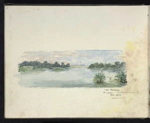 Babbage, Herbert Ivan, 1875-1916 :Lake Horowhenua at Levin. Jan. 1899.