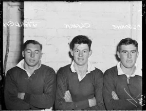 Rugby players Osborne, Clark and Jarden