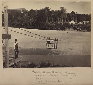Cable car over the Taramakau River, West Coast