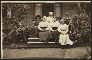 Group at Cameron house, Kaiwharawhara