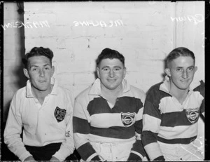 Rugby players Gawn, McAlpine and Matheson