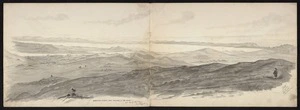 Backhouse, John Philemon 1845-1908 :Manukau Harbor from Onehunga to the Heads from the top of Mt Eden, Auckland. 30.6.[18]71.