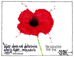 "War does not determine who is right only who is left" Bertrand Russell. The Armistice 1918-2018