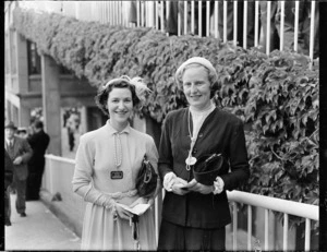 Racegoers at the Trentham races