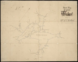 [MacLean, A, fl 1870] :Sketch map of Lake Waikare! [sic] situated in the Wairoa [ms map]. [ca. 1870].