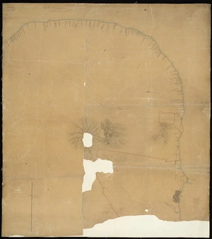 [Creator unknown] :Taranaki coast line [ms map]. [ca.1863]