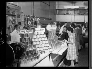 Mr Briess' butcher shop, Karangahape Road, Auckland - Photograph taken by E P Christensen