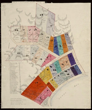 Creator unknown: Sale plan of sections at Point Howard, Wellington