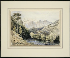 Oliver, Richard Aldworth, 1811-1889 :Settlement of Akaroa Middle Island [ca December 1850].
