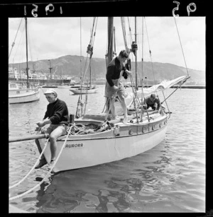 Preparing for the Wellington to Lyttelton yacht race