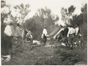 Lord Ranfurly's camp on the Kopuriki Stream - Photograph taken by Malcolm Ross