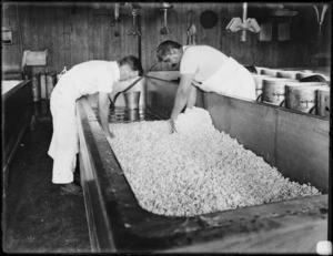 Cheese manufacture at an unidentified dairy factory