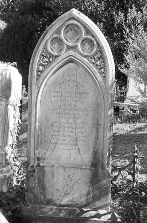 Johnson, Ticehurst and Bolton family grave, plot 3607 Bolton Street Cemetery