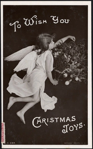 [Postcard]. To wish you Christmas joys. Rotary Photographic series. S 689. [ca 1908].