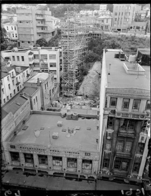 Construction of a substation, The Terrace, Wellington