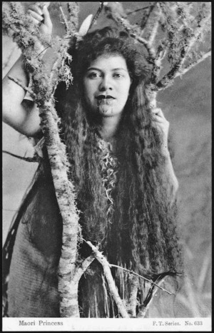[Postcard]. Maori princess. F.T. Series. No. 633. [1900-1920].