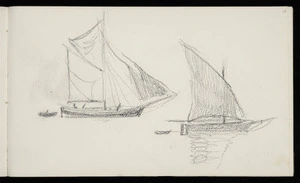 Hill, Mabel 1872-1956 :[Fishing boats and fishermen, Capri, 1931].