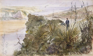 Williams, Edward Arthur 1824-1898 :On the Patea River, Feby 1865.