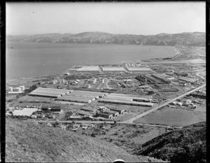 Aerial view of Seaview and the Hutt Valley