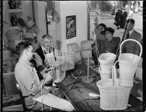 Blind men making baskets