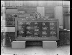 Rongotai College roll of honour