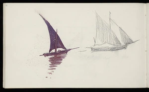 Hill, Mabel 1872-1956 :[Fishing boats and fishermen, Capri, 1931].