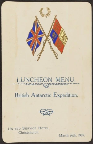 Ephemera relating to the British Antarctic Expedition