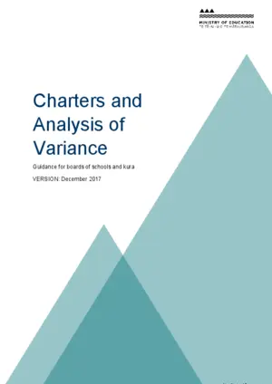 Charters and analysis of variance : guidance for boards of schools and kura.