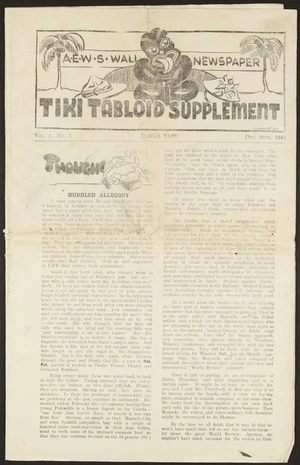 Tiki tabloid supplement : A.E.W.S. wall newspaper : Tonga Tapu.