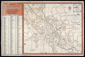 Paul's map of city of Hamilton, including Frankton : showing latest additions with bus routes etc. / compiled by Rowland Brialey.