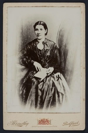 Abernethy (Belfast) fl 1860-1880 :Portrait of Mrs William Sinclair