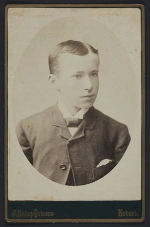 John Bishop-Osborn (Hobart) fl 1879-1900 :Portrait of unidentified young man