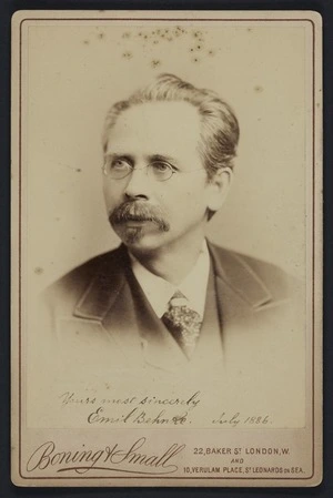 Boning & Small (London) fl 1879-1891 :Portrait of Emil Behnke, Music lecturer, voice teacher and writer